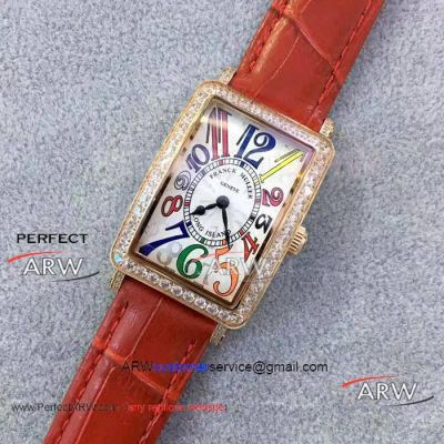 Perfect Replica Franck Muller Long Island Watch Rose Gold Ladies Size